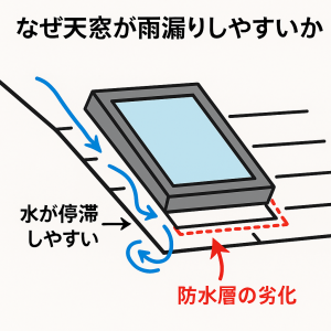 天窓雨漏り　トップライト雨漏り　天窓工事　トップライト工事　屋根工事　屋根カバー工事　リリーフ住宅
