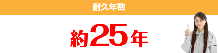 耐久年数 約25年